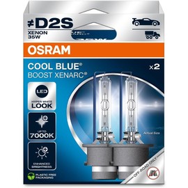 Osram Xenarc® Cool Blue Boost, D2S, Xenon Headlight Lamps, 7000K, Hanging Folding Box (2 Lamps), Offroad Use Only