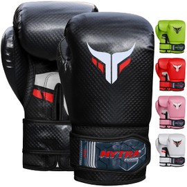 Mytra Fusion Boxing Gloves for Men, Women & Junior Training, Punching Bag, Sparring, Kickboxing, Fighting, Muay Thai, Bag Gloves (Black, 6-OZ)