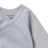 Wilson & Frenchy Organic Stripe Rib Wrap Bodysuit - Rain