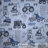 Michael Miller Fabrics BonEful Fabric FQ Cotton Quilt B&W Blue