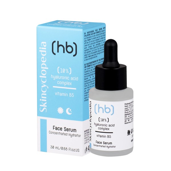 Skincyclopedia - Hyaluronic Serum High Dosage, Anti-Ageing Face Serum with 10% Hyaluronic Acid and Vitamin B5, Counteracts Premature Skin Ageing, Highly Effective Face Care, 30 ml