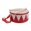 Drum for Children Red / White Wooden Musical Instrument with