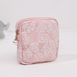 Bolsa De Almacenamiento De Toallas Sanitarias Feme Bolsa de almacenamiento de servilletas sanitarias portátil Bolsa de almacenamiento (Color : Pink, Size : 11x11x3cm)