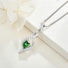 JIWOY Infinity Necklace Sterling Silver Love Heart Stone Pendant Birthstone