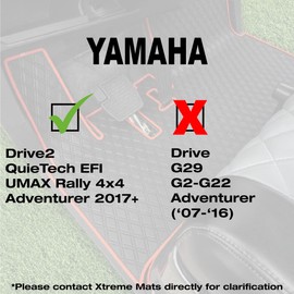 Xtreme Mats Compatible with Yamaha Drive2 Double Diamond Rubber Dash Liner Mat for Golf Cart Cubbys and Dashes - Fits YAM DR2 only - Golf Cart Accessory (Green Trim, Yamaha Drive2)