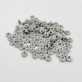 100pcs M3-0.5 Hex Nut Stainless Steel 304(18-8) Metric Hexagon Nut for Bolts, Bright Finish, Full Thread (M3)