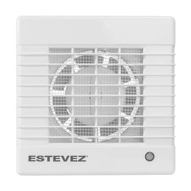 Estevez Extractor De Aire Modelo 2606 | Ventilador para Baño y Cocina Tipo Japonés de 6", 34 Watts, 45 dB, Flujo de Aire 275 m³/hr, | Instalación en Pared.