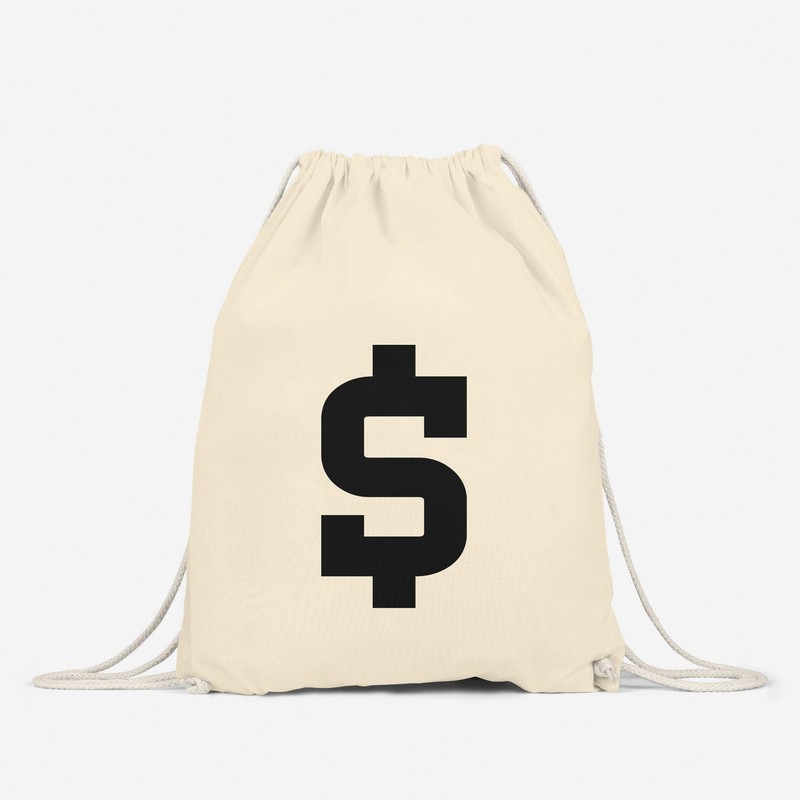 MoonWorks® Gym Bag Dollar Sign Symbol Money Bag Money Bag