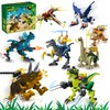 8 Packs Armor Battle Dinosaur Jurassic Building Block Set for