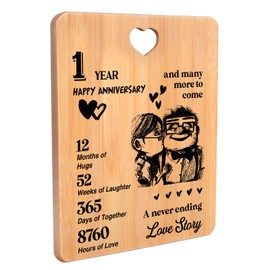 1st Anniversary Wedding Gifts for Couples, First Anniversary Chopping Boards Gifts, 1st Wedding Anniversary. Gifts for Wife Husband, 1st Year Anniversary Presents for for Her Girlfriend Boyfriend