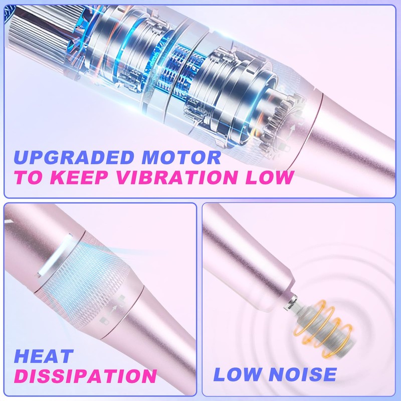 MEKK Nail Drill Professional Electric Nail file Cordless Nail Drill