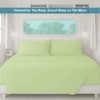 4 Piece Olympic Queen Sheet Set - Sage, Fits 66x80