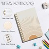 WFSM Boho Notebook - Preppy Notebooks, Boho Sun Journal, Green