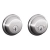 Schlage B62N625 Deadbolt, Keyed 2 Sides, Bright Chrome