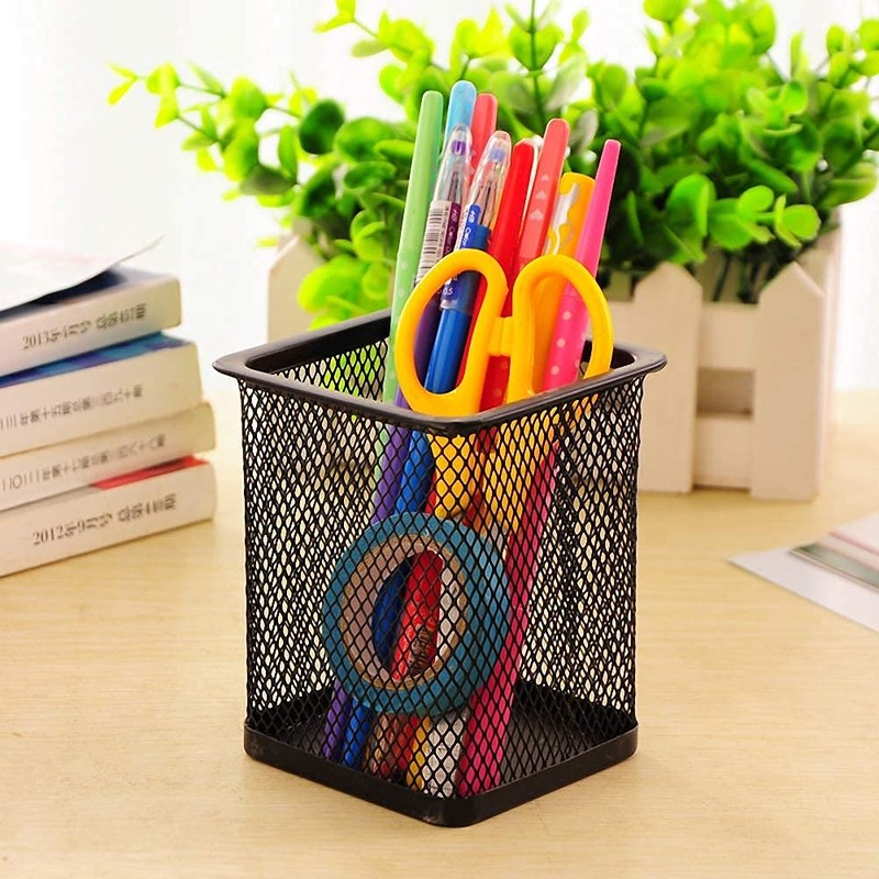 Saim Desktop Organier, Metal Mesh Square Pen Holder,Home Office Desk