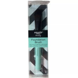 Equate Beauty 6.5" Long Foundation Brush Soft+Synthetic Black&Mint Flawless