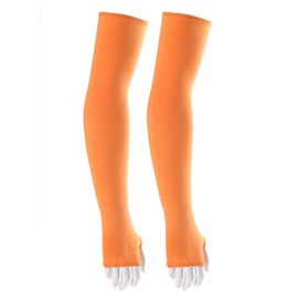 3 Pairs Cooling UV Protection Arm Warmers Arm Warmers for Men and Women Arm Sleeves Cooling UPF 50+ Arm Sleeves Tattoo Cover for Outdoor Sports Cycling Fishing Basketball Hiking Running, orange