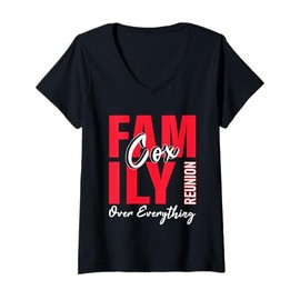Womens Cox Family Reunion Shirt Cox Family Gathering V-Neck T-Shirt