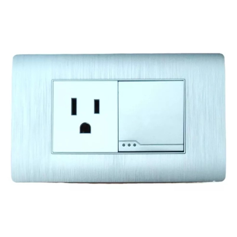 CL Enchufe De Luz Con Un Contacto Y Un Apagador