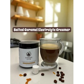 Coffee Lyte – Electrolyte Coconut Creamer for Coffee | Salted Caramel Flavor | Hydration Supplement with Electrolytes & Coconut Milk Powder | Dairy-Free, Keto-Friendly, Vegan | 60 Servings