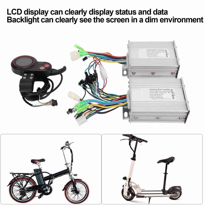 Drfeify Dual Drive Brushless Motor Controller, LCD Display Real-Time Monitoring
