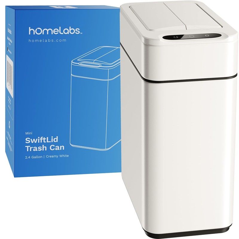 hOmeLabs 2.4 Gallon Touchless Sensor Trash Can, Automatic Retractable Butterfly