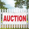 Vinyl Banner Multiple Sizes Auction Red B Business Outdoor Weatherproof