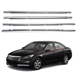 ItranMc Window Molding Trim for Honda Accord 2008-2012,4-Door Sedan,Chrome Outside Door Weatherstrip Window Seal Belt,Replace#72410-TA0-A01 72450-TA0-A01 72910-TA0-A01 72950-TA0-A01