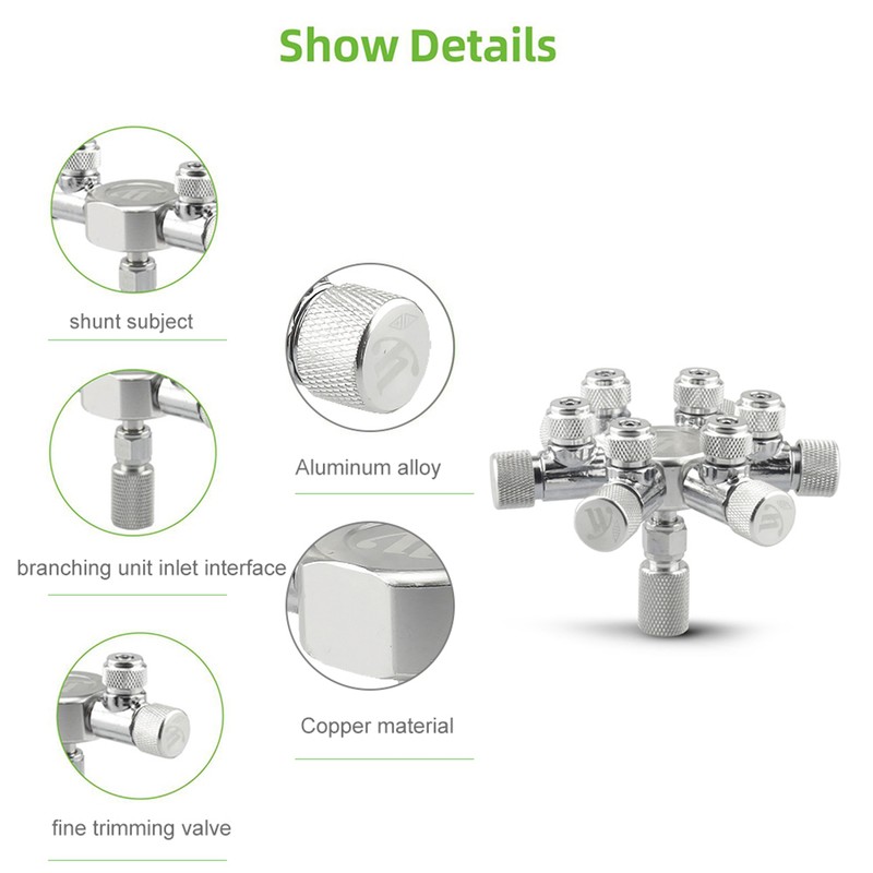 Aquarium Tank CO2 Splitter Regulator Distributor Needle Fine Adjusting Valve