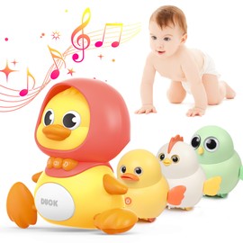Meiweichuang Baby Music Duck Belly Time Crawling Walking Singing Toy 1-4 Years Old Boys and Girls Gifts (Yellow)