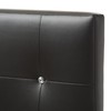 Baxton Studio Dalini Modern and Contemporary Black Faux Leather Upholstered