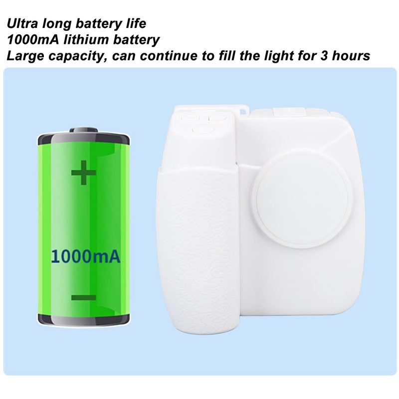 Smartphone Camera Shutter Grip 3 Gear Adjustable 1000mAh with LED