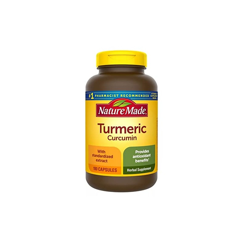 Nature Made Turmeric Curcumin 500 milligram. Capsules (Antioxidant) Value Size