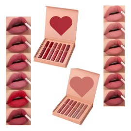 Set Labiales Mate 12 Colores Larga Duración Handaiyan                                                                                                 