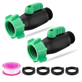 wtxhhy 2-Pack 3/4" GHT Garden Hose Shut-Off Valve, 180-degree Heavy-Duty Plastic Garden Hose Connector, Water Hose Shut Off Valve with 3/4-Inch Inlet and Outlet