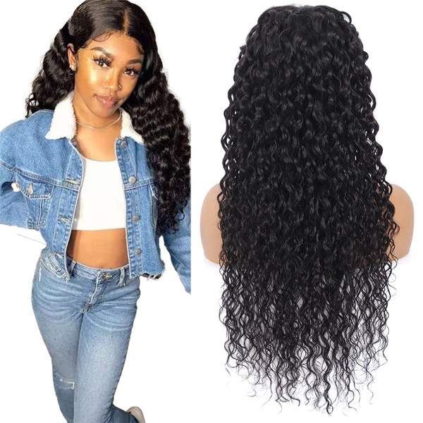 Human Hair Wig Echthaar Perücke Lace Frontal Wig Virgin Peruvian Hair Grade 9a Jerry Curly Wig Human Hair 13x4 Free Part Lace Front Wigs Transparent Lace Wig Pre Plucked For Black Women 24 Inch