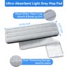 CTIME Flat Mop Pads, 5 Pcs 13" X 4.6" Microfiber