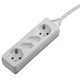 Hama 4-Way Power Strip (1.4 m Cable Length, with Child Safety Lock, GS Approved) White
