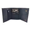 Black Leather Key Holder/Key Case Wallet Key Ring Soft Nappa