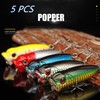 DAMIDEL 5 Pcs 2.75in/12g Popper Fishing Lures Fishing Lure Baits