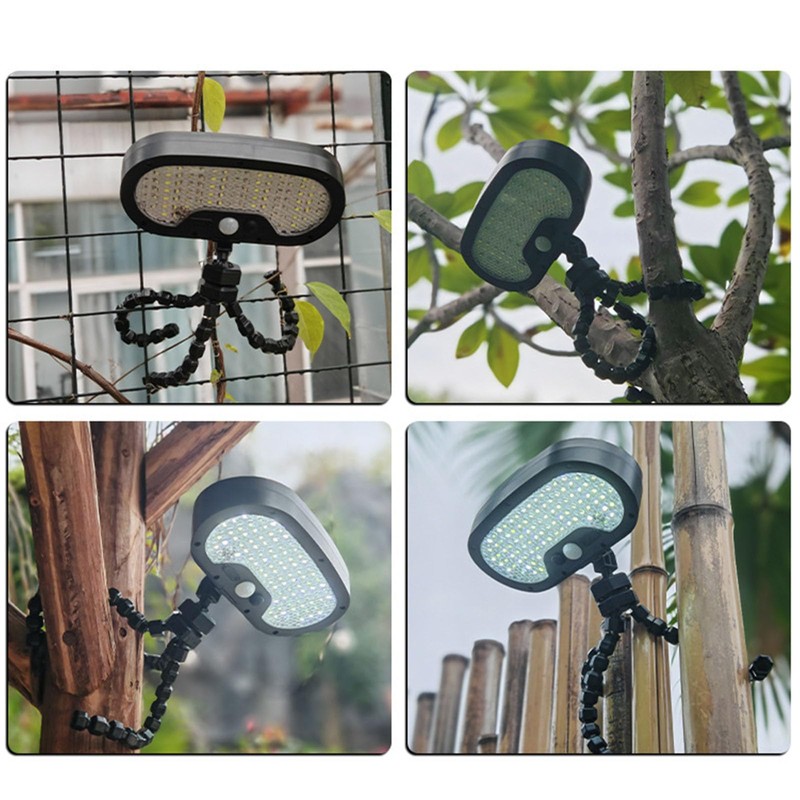 Solar Motion Sensor Outdoor Lights, USB/Solar Powered Motion Sensor Lights