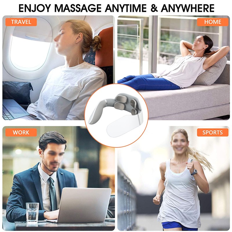 Electric Pulse Neck Massager 5 Modes 20 Strength Levels Cordless