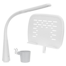 Mount-It! Accessory Kit for Height Adjustable-Kids-Desk | Includes LED-Lamp, Book Holder Shelf and Pencil Holder-Cup, Grey