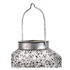 Pauleen 48069 Sunshine Aura Solar Lantern in Moroccan Silver for