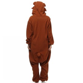 dressfan Unisex Adult Kigurumi Onesie Animal Pajamas Brown Bear Cosplay