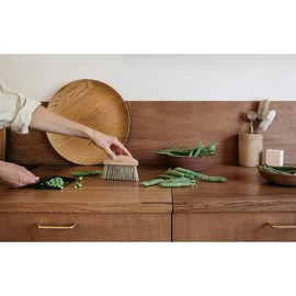 Andrée Jardin Mr. & Mrs. Clynk Natural Table Brush & Dustpan Set - Black