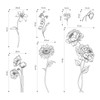 SHUCHING Large Black Boho Flower Wall Decals Peel and Stick,