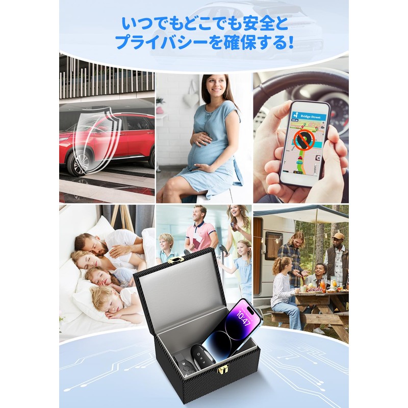 SAMFOLK Relay Attack Prevention Key Case, Box, Radio Wave Blocking,