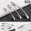 Stainless Steel Bow Kitchen Cabinet Door Pull Handle Bedroom Dresser