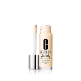 Clinique Beyond Perfecting Lightweight Liquid Foundation + Concealer For Dry Combination to Oily Skin Types | Full Coverage + Natural Matte Finish, Flax, 1 Fl Oz